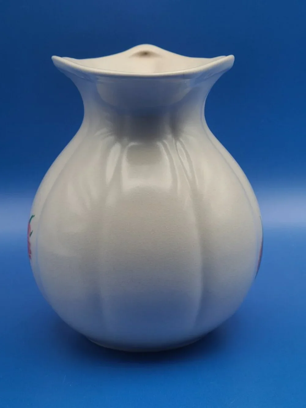 Betallic Inc Vintage Melon Shaped Pitcher Vase Tulip Design 5.75